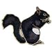 Squirrel Pin Black 1"