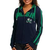 NCAA Notre Dame Fighting Irish Ladies Navy Blue School Daze Full Zip Hoodie Sweatshirt
