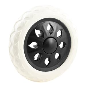 Black White Plastic Core Foam Shopping Trolley Cartwheel Casters