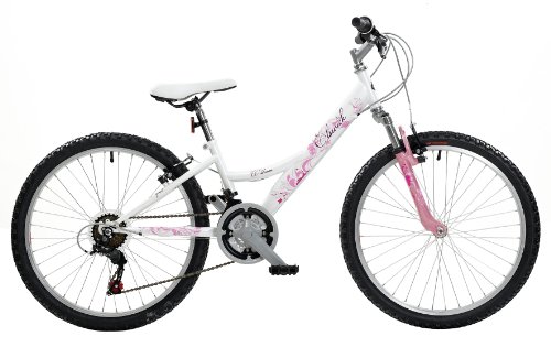 Elswick Mädchen Fahrrad Wilderness, 18 Gang, weiß, Rahmenhöhe: 13 Zoll, Reifengröße: 24 Zoll (61 cm), 2439W24