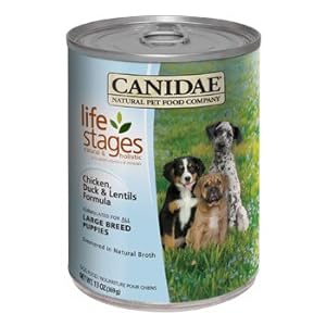Canidae Life Stages Large Breed Puppies Chicken, Duck & Lentils Canned Dog Food, Case of 12, 13 oz.