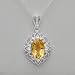 Necklace With 4.82ctw Precious Stones - Genuine Citrine and Topazes Crafted in 925 Sterling silver. Total item weight 6.6g Length 18in