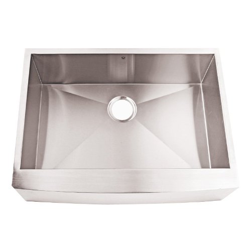 Vigo Industries VG3020C Farmhouse Style Single Bowl Apron Front Kitchen Sink, Steel