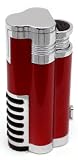 JetLine Vican Triple Torch Red Lighter
