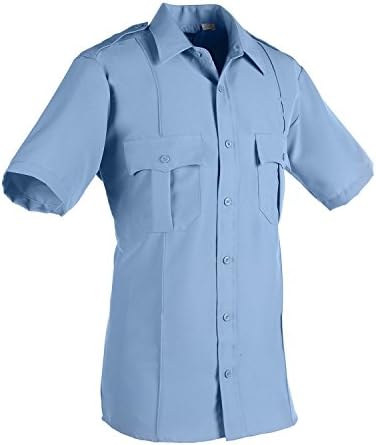 America Wear Men's Light Blue Short Sleeves Security Shirt (Double-Extra-Large)
