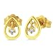 10K Yellow Gold Accented Champagne Diamond Earrings
