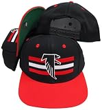 Atlanta Falcons Black/Red Two Tone Snapback Adjustable Plastic Snap Back Hat / Cap