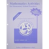 mathematics activities for elementary school teachers problem solving approach to mathematics