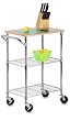 Honey-Can-Do SHF-01607 Kitchen Cart with Wheels and Cutting Board