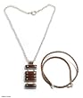 Cedar and leather choker, 'Nature Safari' Cedar and leather choker, 'Nature Safari'