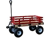 Millside Industries HDW 20 in. x 38 in. Classic All Wood Express Wagon with 4 in. x 10 in. Tire
