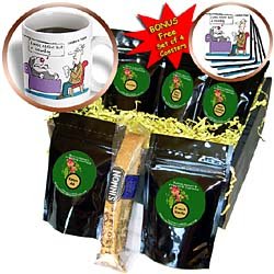 Londons Times Funny Medicine Cartoons - Dog At Shrink - Coffee Gift Baskets - Coffee Gift Basket