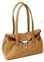 Prada Leather BR2375 Camel Pushlock Handbag