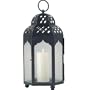 Royce Lighting RLCA5132SM-101 Outdoor Portable Candle Lantern with Clear Seeded Glass in Architectural Bronze Finish