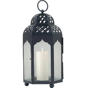 Royce Lighting RLCA5132SM-101 Outdoor Portable Candle Lantern with Clear Seeded Glass in... by Royce Lighting