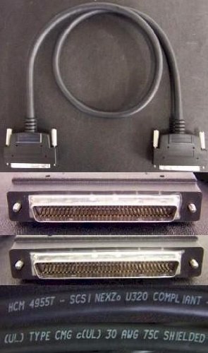 3 Ft 68-Pin Male to 68-Pin Male SCSI-3 Cable, HD68 UL2919, Ultra320 U320 Compatible Hitachi HCM HDEHDE36MBLVD
