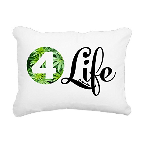 4TheCrime Reqtangular Canvas Pillow Weed Life