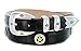 Presidential Gold Star Western Golf Concho Black Dress Belt for Men