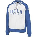 adidas UCLA Bruins Ladies White Two-Tone Fleece Full Zip Hoody Sweatshirt