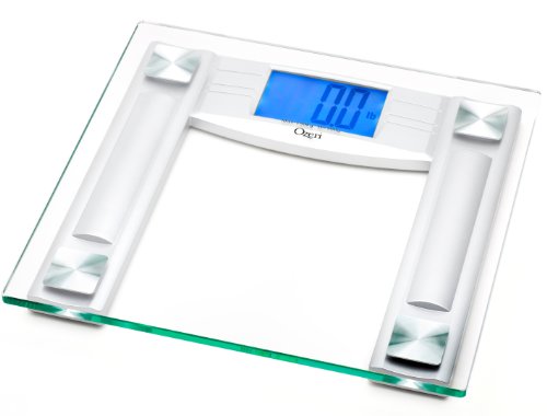 Ozeri Elite Series II Digital Bathroom Scale With 5 Blue Backlit Xbright LCD and InstaOn Technology