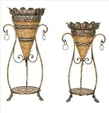 Aged Metal Planters by Passport