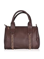 Carla Belotti Bolso asa de mano Handbag Brown Luna (Marrón)
