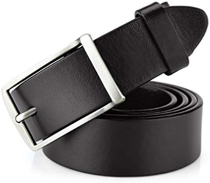 FAJARINA High Quality Men's Cowhide Leather Dress Belt Dark Coffee (120cm(Fit 35"-36"), Black)