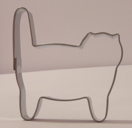 Stampino per biscotti - acciaio inox - lunghezza 9 cm - disegno a forma di gatto Stampino per biscotti - acciaio inox - lunghezza 9 cm - disegno a forma di gatto