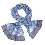 Columbine Silk Chiffon Scarf