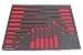 Foam Tool Organizer for 23 Craftsman Screwdrivers, Black and Red