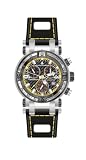 Chase-Durer Mens 224.2BY-LEA Trackmaster Pro Chronograph 2nd Edition Yellow-Stitched Leather Watch