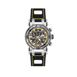 Buy Chase-Durer Mens 224.2BY-LEA Trackmaster Pro Chronograph 2nd Edition Yellow-Stitched Leather Watch by Chase-Durer