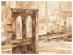 Eurographics RIW1223 Rian Withaar, Brooklyn Bridge, New York 18 x 24 cm, Hochwertiger Kunstdruck