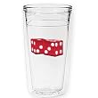 Roll the Dice! 12 oz Slimline Insulated Beverage Tumbler, Clear