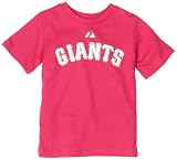 MLB Girls' San Francisco Giants Tim Lincecum Pullover Tee with Name & Number (Pink, 4)