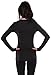 Active USA Womens Plain Basic Cotton Blend Deep V Neck T Shirt with Long Sleeves Black 1x