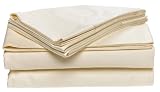 Venus 800-Thread-Count 100% Cotton Cal King Sheet Set, Ivory