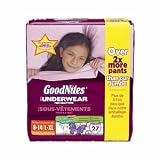 Goodnites Goodnites Girls Underpants for Nighttime, Big Pack, Large/Extra Large 27 ct (Quantity of 2)