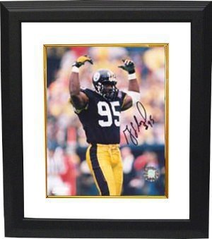 Greg Lloyd Autographed/Hand Signed Pittsburgh Steelers 8x10 Photo Custom Framed