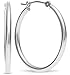 14k White Gold Hoop Earrings, 1