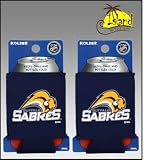 SET OF 2 BUFFALO SABRES NHL CAN KADDY KOOZIE COOLERS