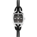 Ted Lapidus - B0171RNIN - Montre Femme Acier - Quartz Analogique - Bracelet Cuir Lien Noir
