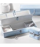 ice blue leather jewelry case