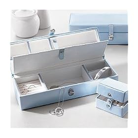 ice blue leather jewelry case