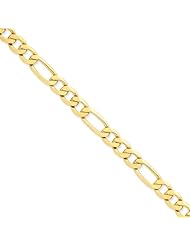 14k 8.75mm Flat Figaro Chain