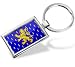 Keychain "Franche-Comte" Flag region: France - Hand Made, Key chain ring