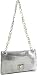 Prezzo Metal Mesh Chain  Shoulder Bag,Silver,one size