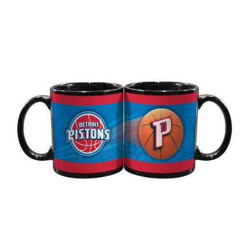 NBA Detroit Pistons 2 Pack 11oz Black SportsBall Mug
