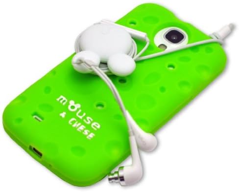 Yuersal Green Cute 3D Cheese Rabbit with Fragrant Style Soft Silicone Skin Case Cover for Samsung Galaxy S4 I9500