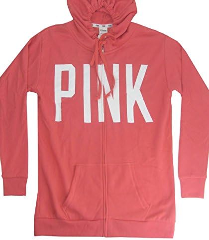 Victoria's Secret Pink Boyfriend Oversize Full Zip Hoodie, Paprika Red S